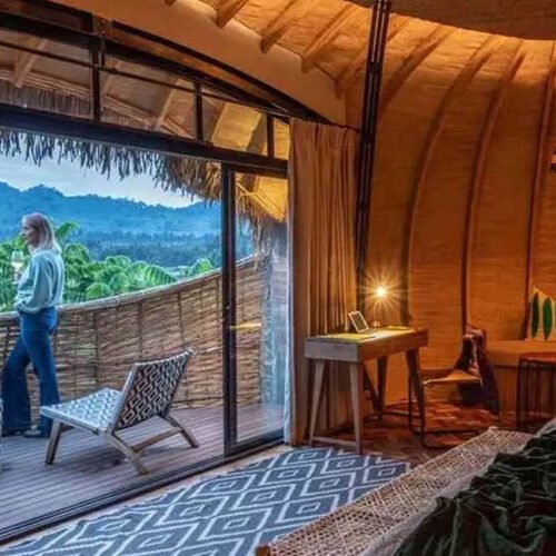Honeymoon Gorilla Safari Uganda featuring a romantic luxury lodge overlooking Bwindi’s misty rainforest