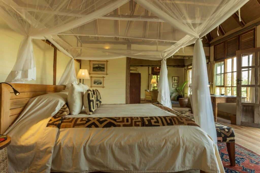 Elegant luxury lodge suite during a Private Luxury Safari Rwanda