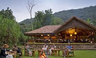 Mid range safari lodge Bwindi forest Uganda