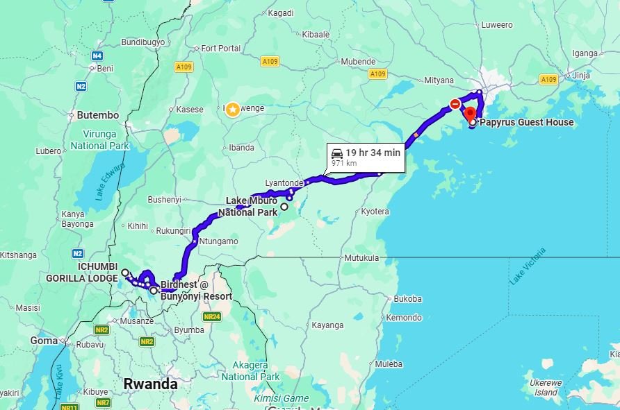 Route Map of Uganda Cultural Safari