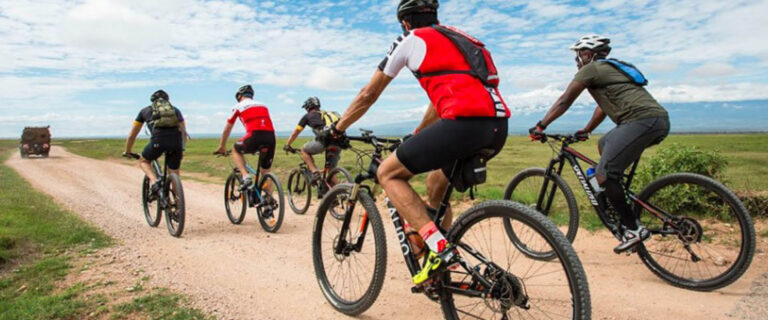 Travellers enjoying a guided Cycling in Uganda and Rwanda
