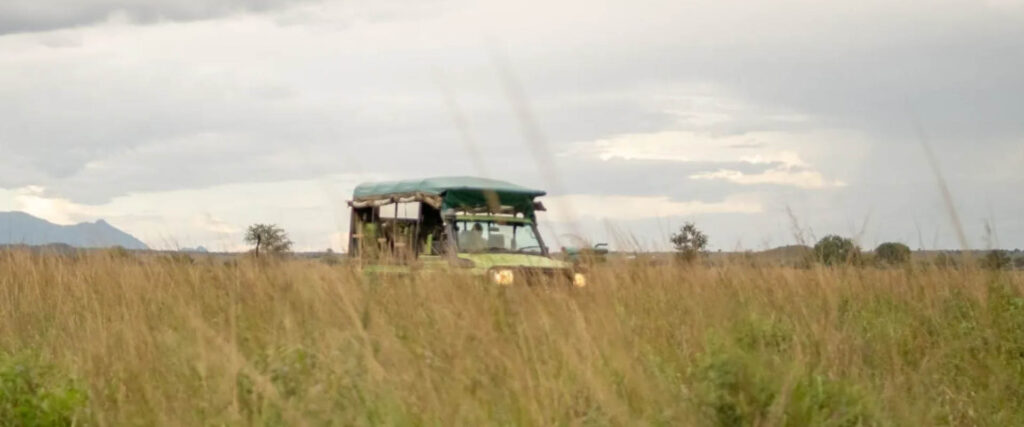 Private safari vehicle enjoying an exclusive wildlife experience in Uganda