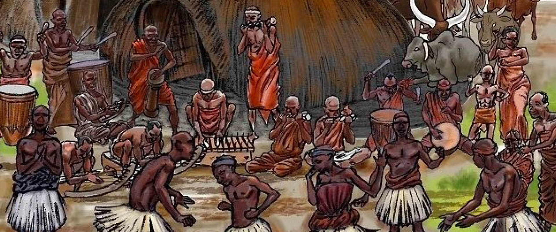 Traditional cultural performance in Tooro Kingdom near Fort Portal, western Uganda.