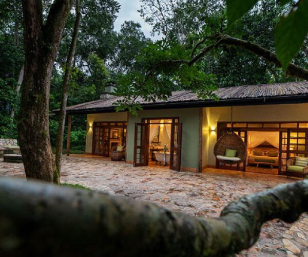 Safari lodge accommodation near chimpanzee tracking destinations in Uganda