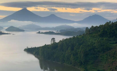 Rwanda Safari Destinations with mountains, forests and scenic landscapes