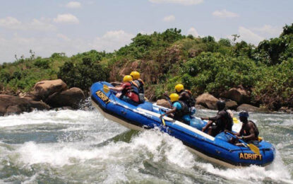 White water rafting on the Nile during an Adventure Safaris in Uganda and Rwanda