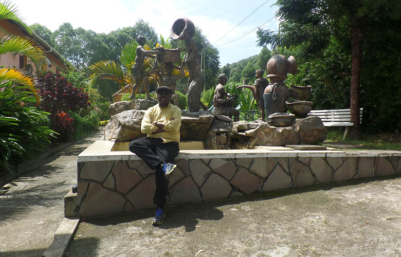 Nsenga Peter Daniel during a cultural experience in Uganda