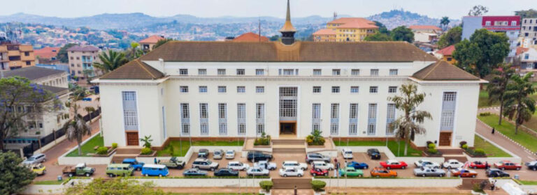 Bulange Parliament building in Mengo, Kampala, a historic royal and administrative landmark of Buganda Kingdom.