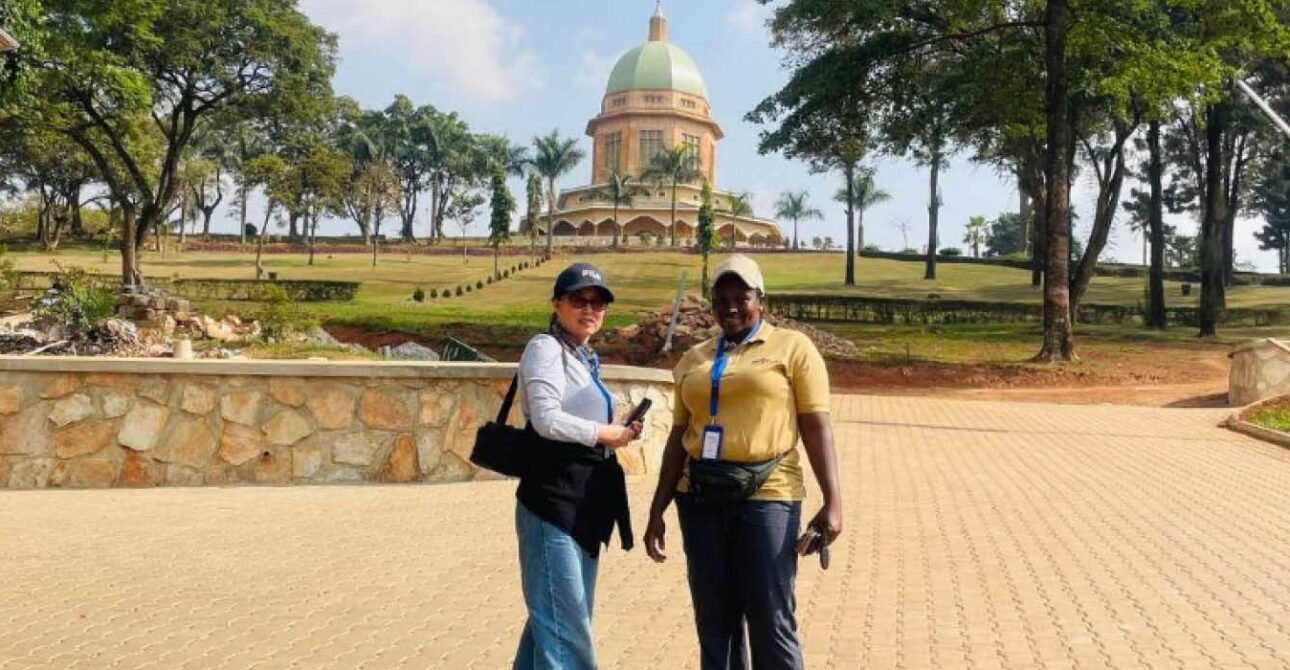 Travellers exploring Kampala with a local guide