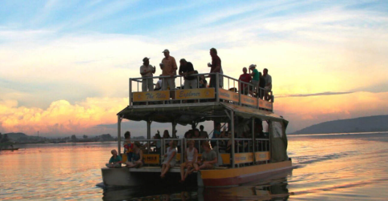 Boat cruise on the Nile at Jinja, Uganda