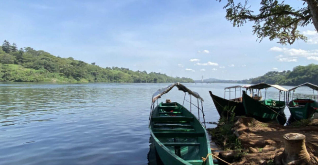 Boats on the Nile at Jinja, Uganda