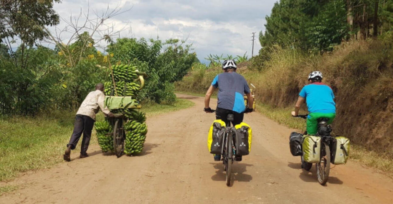 uganda adventure safari cycling rural road